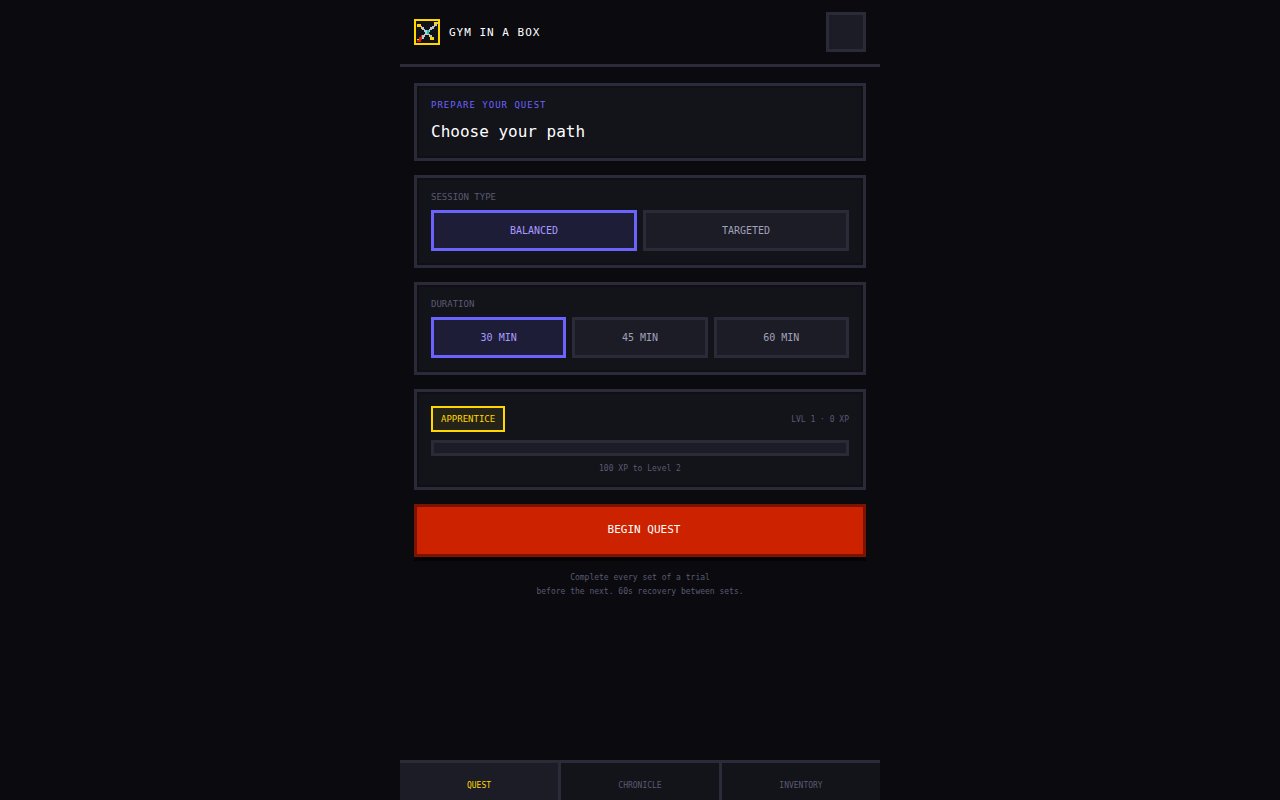 Screenshot of Gym In A Box